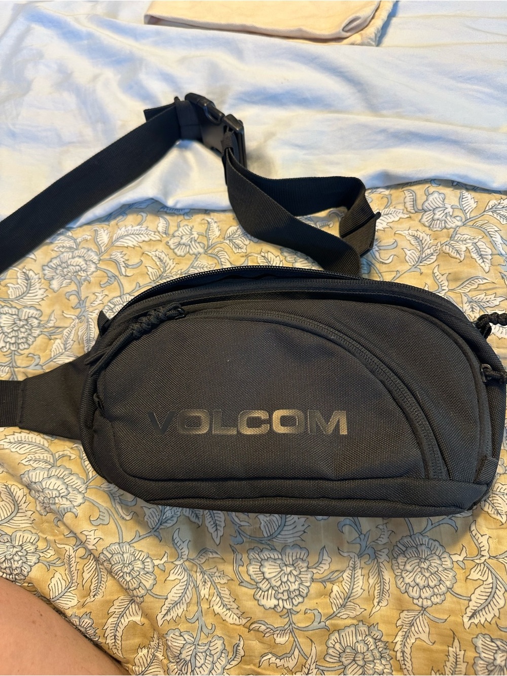 Volcom Black Belt Bag with Reflective Logo